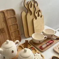 سینی‌مزه/اردوخوری/ظروف چوبی ظروف پذیرای چوبی بامبو|ظروف سرو و پذیرایی|تهران, شهرک ولیعصر شمالی|دیوار