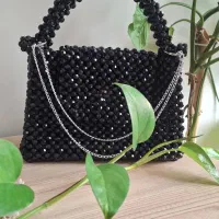 کیف مهره‌بافی دست‌ساز مجلسی کار خاص و یونیک