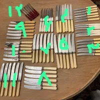 ست های ۶ تایی کارد استیل و دسته سلولویید انگلیسی