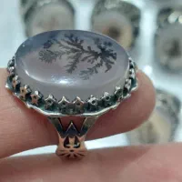 انگشتر عقیق شجر نقره روس|جواهرات|مشهد, تلگرد|دیوار