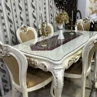 میز ناهار خوری پلیمری ۶ نفره