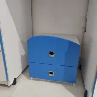 ست تخت و خواب پسرانه آبی به همراه میز تحریر