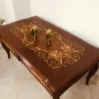 میز جلو مبلی و سه عسلی کلاسیک معرق کاری