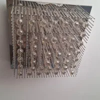 دو عدد لوستر، ال این دی، مربع، جنس صفحه استیل|لوستر و چراغ آویز|پردیس, فاز ۴|دیوار