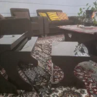 مبل ۷ نفره با میز وسط و سه عدد گل میز|مبلمان خانگی و میز عسلی|بهبهان, |دیوار