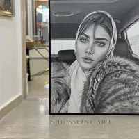 طراحی چهره دیجیتال روی بوم