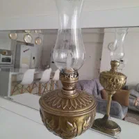 یک جفت شمعدان آنتیک فتیله ای برنز نو نو|لوستر و چراغ آویز|تهران, جیحون|دیوار
