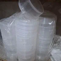 ظرف پلاستیکی گرد شفاف ۹۰۰گرمی