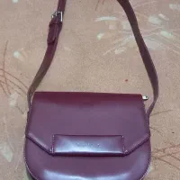 کیف چرم زرشکی