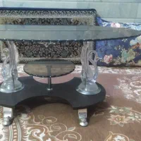 میز عسلی شیشه ای