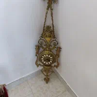 ساعت و آیینه کنسول برنز