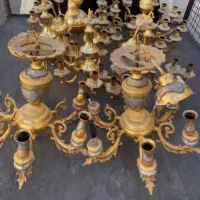 معامله لوسترهای برنجی اب طلا کیلویی ۱۲۰۰