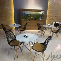 میزگردومربع پایه ایفلی//باصندلیهای متنوع کدF2|میز و صندلی غذاخوری|گرگان, |دیوار