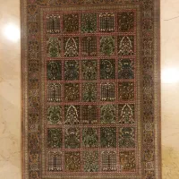 فرش ذرع چارک تمام ابریشم خشتی قم