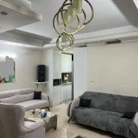 لوستر فلزی طلایی 3 شاخه 2 عدد