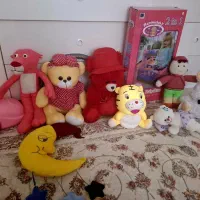 عروسک های پولیشی،خرس،خرگوش، پلنگ صورتی ،تخت عروسک