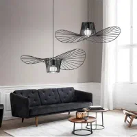 چراغ آویز ( لوستر ) دکوراتیو مدل پروانه ای مشکی