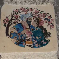 تابلوفرش دست باف لیلی ومجنون