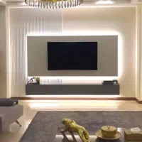 کاغذ دیواری پوستر سه بعدی آینه تی وی وال