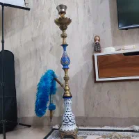 قلیون عربی تموم برنجی با مینا کاری