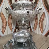 سماور گازی کنده کاری کاملاً سالم