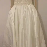 لباس عروس ساتن آمریکایی سنگدوزی شده