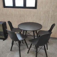 میزوصندلی کافه ورستوان پایه ایفلی چوبی و پلاستیکی