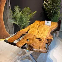میز غذاخوری روستیک اسلب ۴ چهار نفره اتاق اداری 024