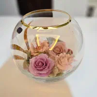 شمع گل دستساز و باکس چوبی بسیار فاخر و با کیفیت|صنایع دستی و سایر لوازم تزئینی|قم, بکایی|دیوار