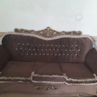 مبل قهوه ای ۷ نفره|مبلمان خانگی و میز عسلی|کازرون, |دیوار