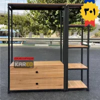 رگال های لباس کشویی قفسه MDF/ملامین آویز فلزی چوبی