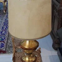 دوعدد آباژور وپایه برنجی قدیمی|چراغ خواب و آباژور|تهران, علم و صنعت|دیوار