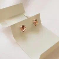 گوشواره نقره نگینی گندمی، درخشش طبیعی و اصیل