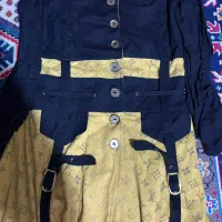 مانتوی بارونی دو رنگ زنانه تمیز