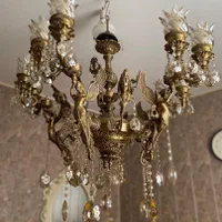 لوستر تمام برنز طرح فرشته ۵ شاخه دوبل