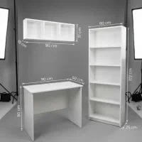 ست میز ، کتابخانه و شلف دیواری مدل روشنا|میز تحریر و کامپیوتر|تهران, ستارخان|دیوار