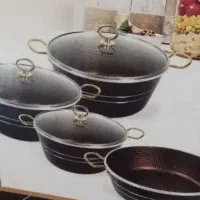 قابلمه برای دونفره یک نفره سه‌تا قابلمه یک تابه