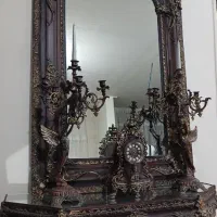 اینه شمعدان با ساعت