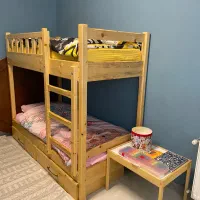 تخت دو طبقه چوبی|تخت و سرویس خواب|کرمانشاه, |دیوار