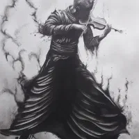 تابلوی سیاه قلم