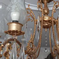 لوستر ۸ شاخه فومنگانی آب طلا|لوستر و چراغ آویز|تهران, تهرانپارس جنوبی|دیوار