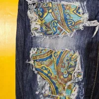 شلوار لی بوت کات اسکینی شلوار جین اسلش کراپ بافت