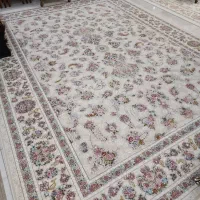 فرش تک۹متری برندتبریزتمام نخ تمام گلبرجسته نوآکبند