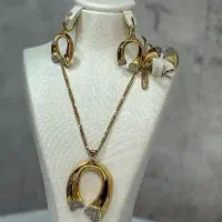 نیم ست نعل قلبی شکیل طلا|جواهرات|ارومیه, |دیوار