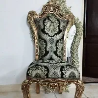 مبل کلاسیک مشکی طلایی|مبلمان خانگی و میز عسلی|قرچک, شهرک طلائیه|دیوار