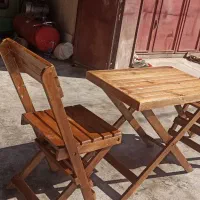 میز و صندلی تاشو دو نفره|مبلمان خانگی و میز عسلی|فسا, |دیوار