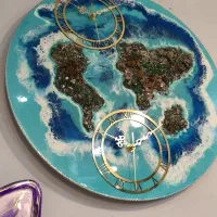 ساعت دیواری دو موتوره طرح جزیره