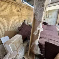 کمد دکوری mdf رنگ چوب قهوه ای