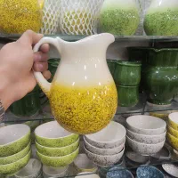 پارچ سرامیکی سرامیک رنگی سفالی آبنما دیوارکوب یشم|ظروف سرو و پذیرایی|قم, نیروگاه|دیوار