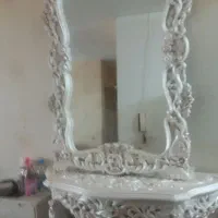 آینه منبت کاری سفارشی کار دست جنس از چوب گردو